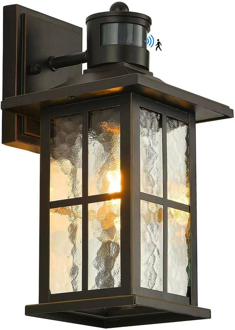 FLEDAVID Motion Sensor Porch Light Dusk to Dawn Outdoor Wall Lantern Black Exterior Sconce Lighting Fixtures Modern Outside Wall Mount Coach Lamp for House Garage Patio Front Door - Image 1